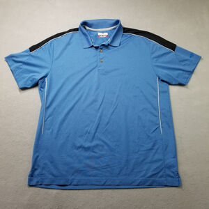 Grand Slam Polo Shirt Mens Size XL Blue Colorblock Golf Tennis Short Sleeve